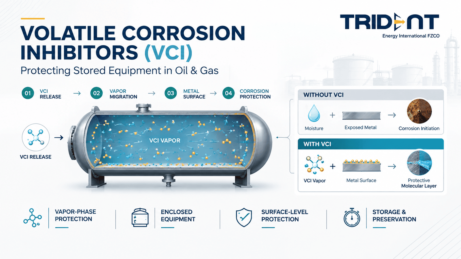 Volatile Corrosion Inhibitors (VCI): Protecting Stored Equipment in Oil & Gas